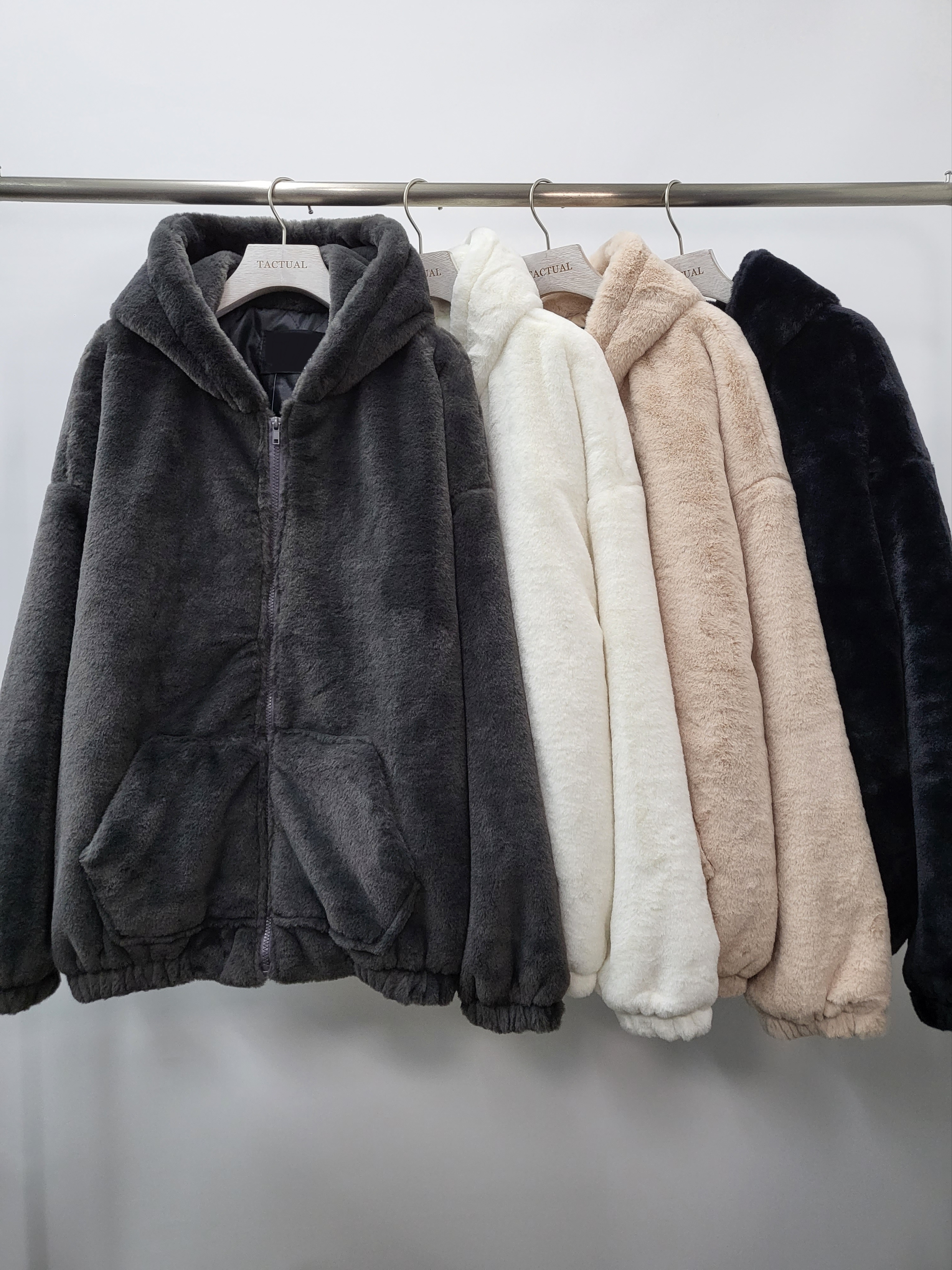 連帽毛毛褸(薄夾棉) JK1947