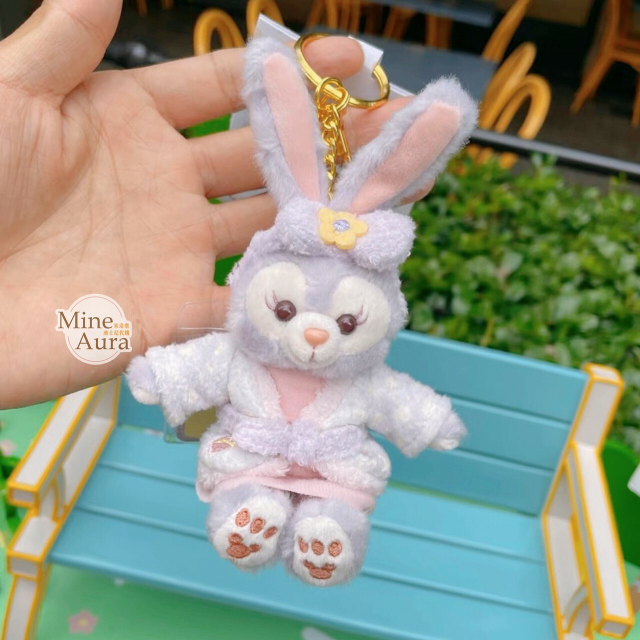 史黛拉露 星黛露 StellaLou 睡袍造型 絨毛 鑰匙圈 吊飾 -上海迪士尼樂園