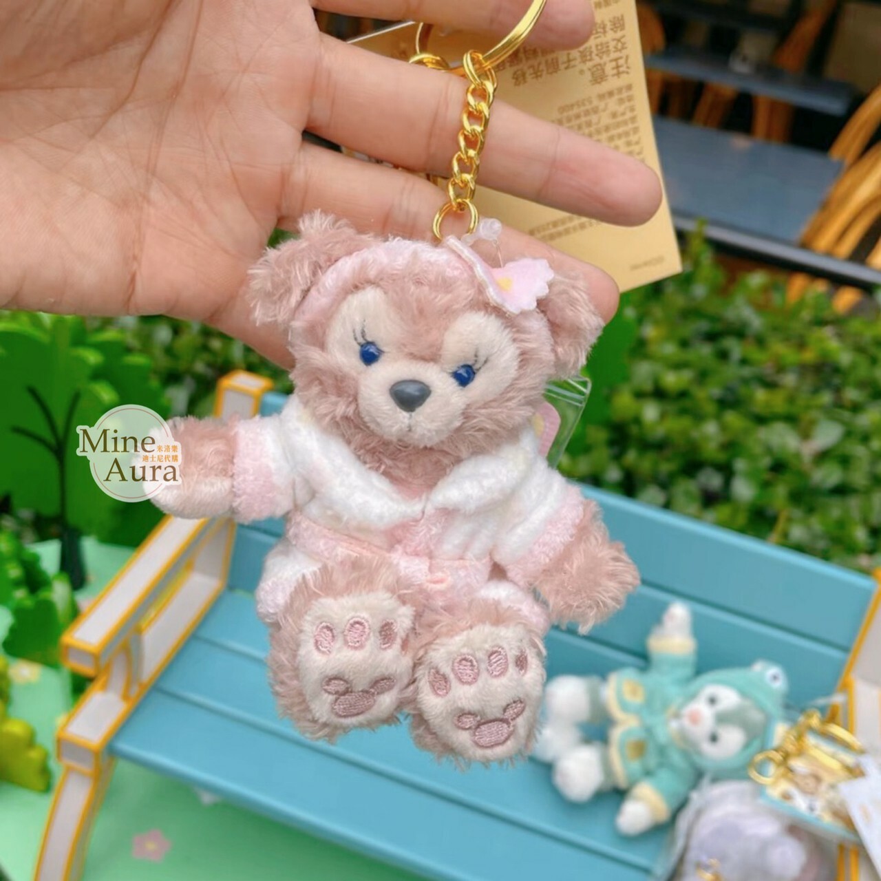 雪莉玫 ShellieMay 睡袍造型 絨毛 鑰匙圈 吊飾 -上海迪士尼樂園