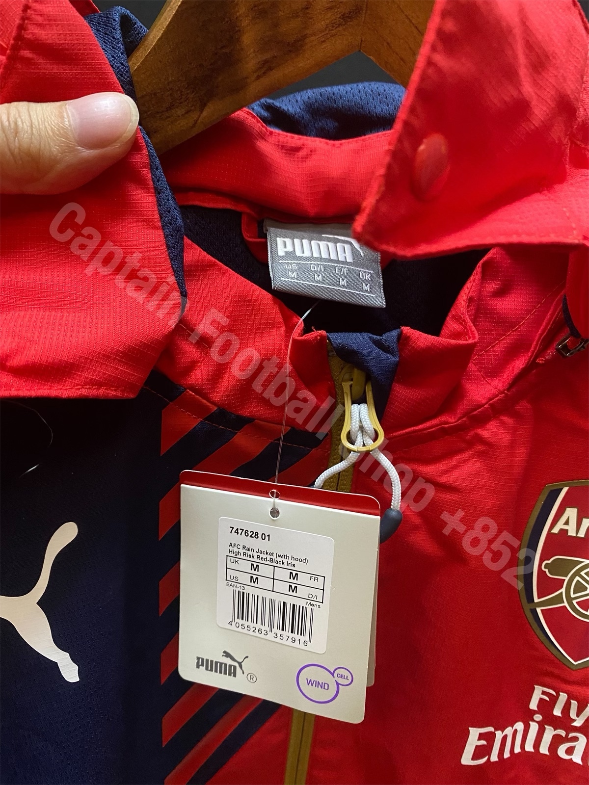 Arsenal 2015-2016 Puma player issue training Rain Jacke