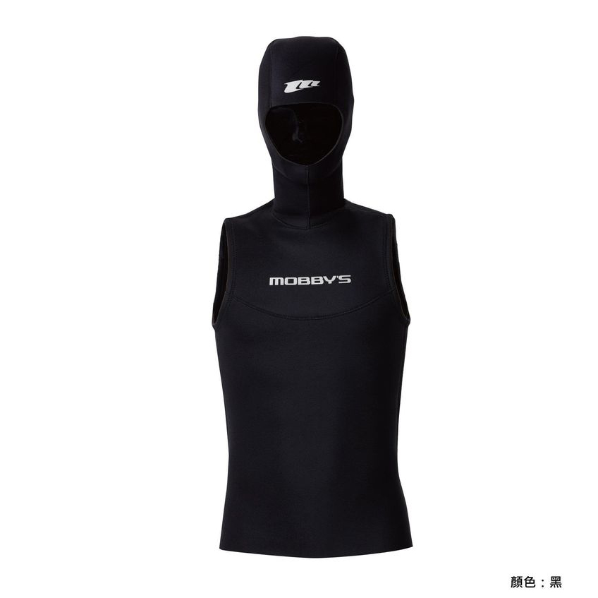 MOBBY'S - HOOD VEST NZ 頭套背心 3.5mm/ OA-4300 (黑色車線版)/ 男款