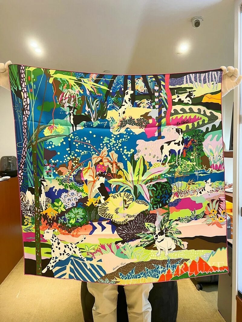 Scarf 100% soie 90 x 90cm