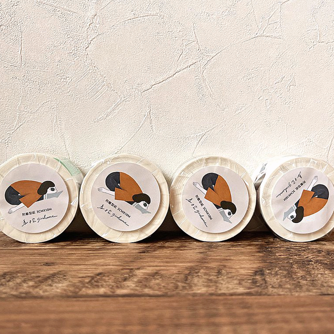 Birdcone Masking Tape－Lie Down (Taiwanese Stationery Brand)