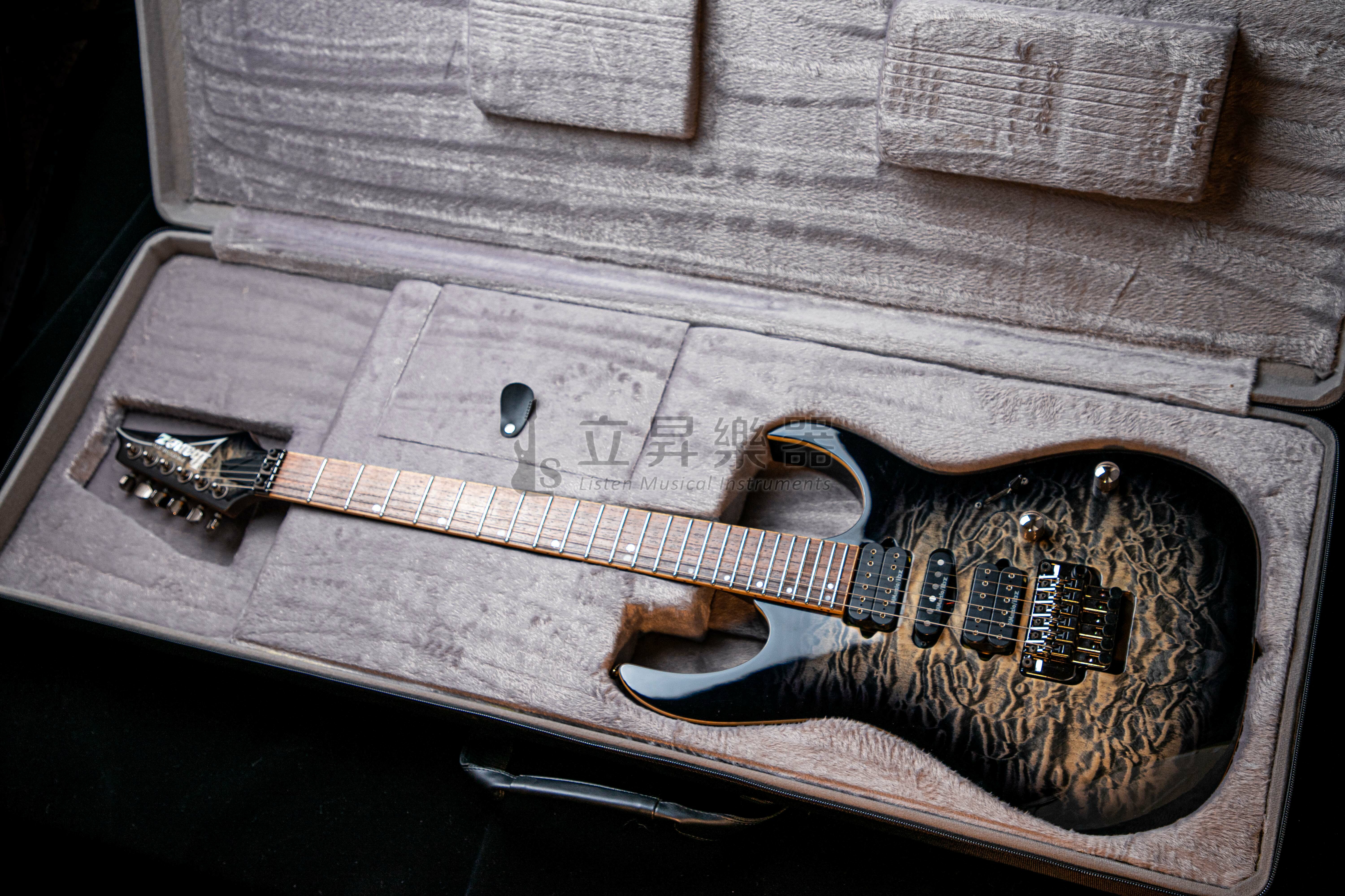 Ibanez Ibanez RG970WQMZ-BIB 黑色冰紋漸層 大搖座電吉他 原廠硬盒 第 5 張圖片｜三峽吉他 / Bass