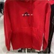 [S] EVISU COMMON LOOSE HILLS EMBROIDERED HOODED SWEATSHIRT,RED, EU5UTS944-RED (SEV161)