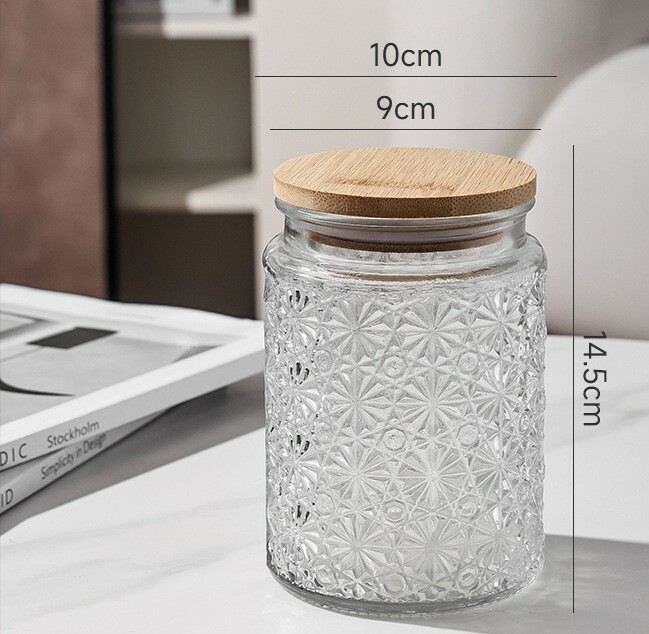 《1489》日式復古浮雕密封玻璃罐