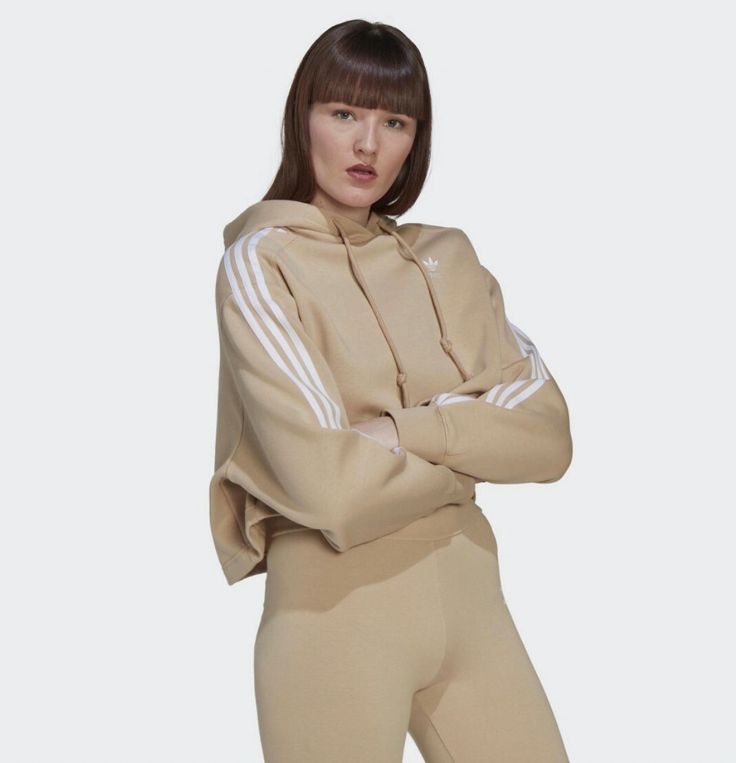 ADIDAS ADICOLOR 女 連帽T恤 卡其HN5883 Dec lu