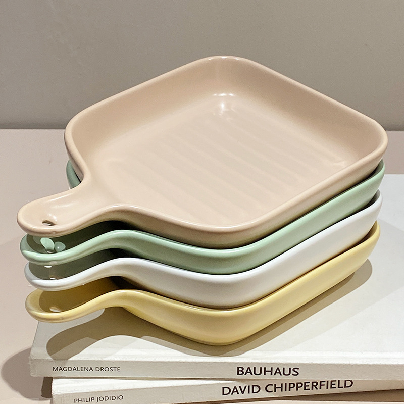 《1491》簡約馬卡龍陶瓷手柄盤