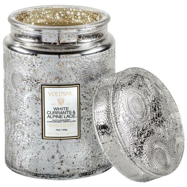 Voluspa White Currants & Alpine Lace Large Jar Candle 花邊白醋栗