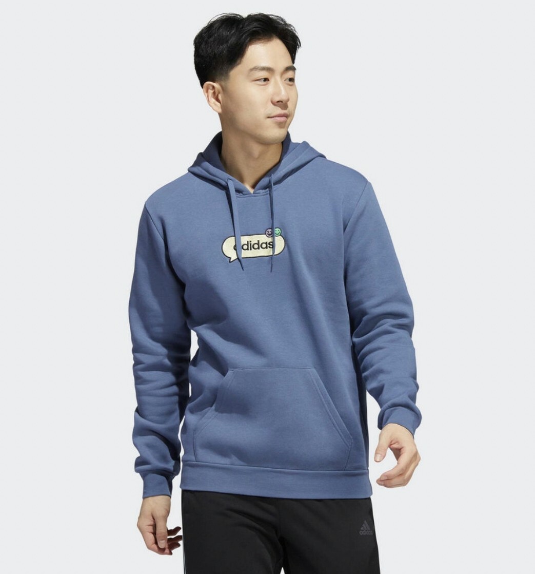 ADIDAS M OPTI G HOOD 男 連帽T恤 藍 HK6755 Dec lu