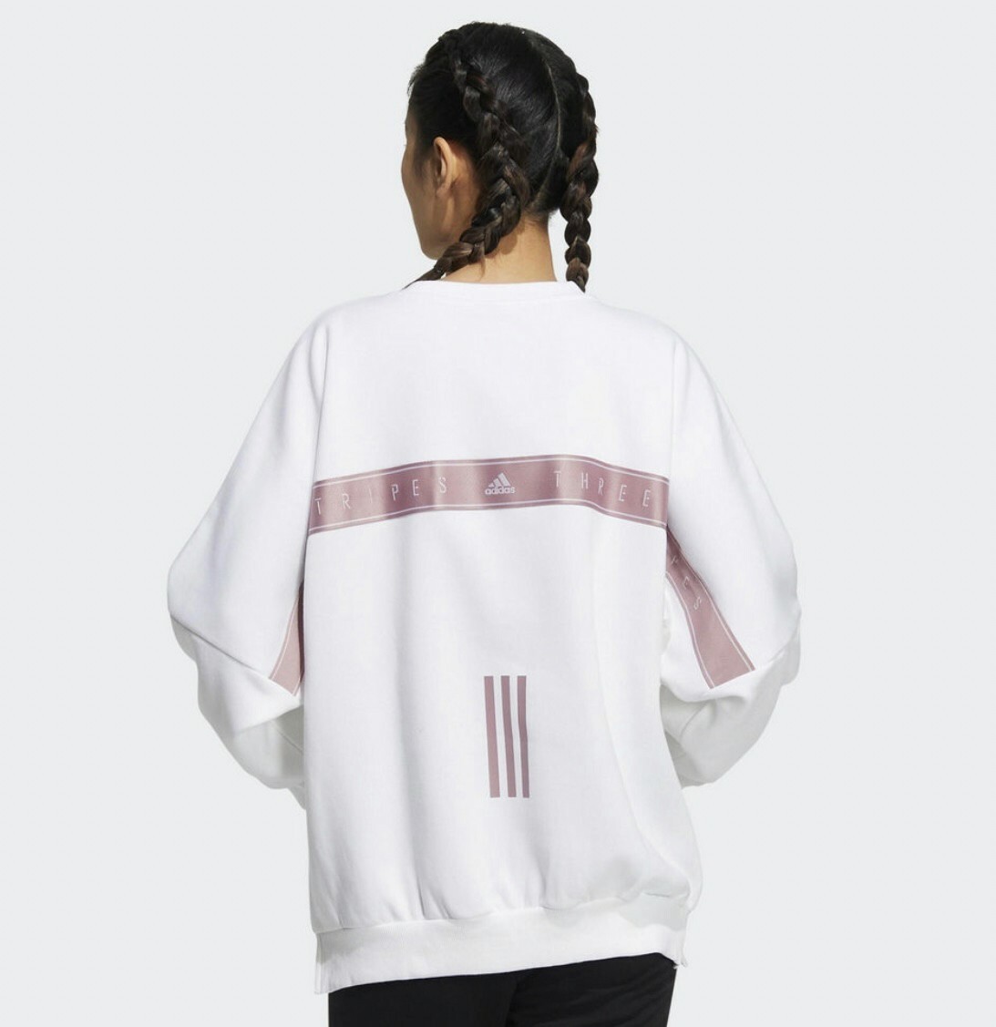 ADIDAS WORD SWEATSHIRT 女 刷毛長袖上衣 白 HM2809 Dec lu