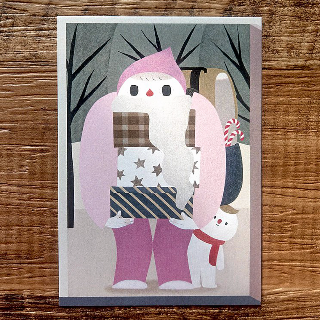 Birdcone Christmas Card－knock!knock! (Taiwanese Stationery Brand)