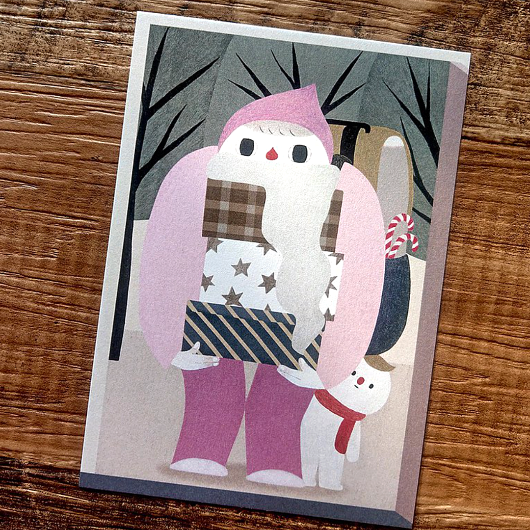 Birdcone Christmas Card－knock!knock! (Taiwanese Stationery Brand)