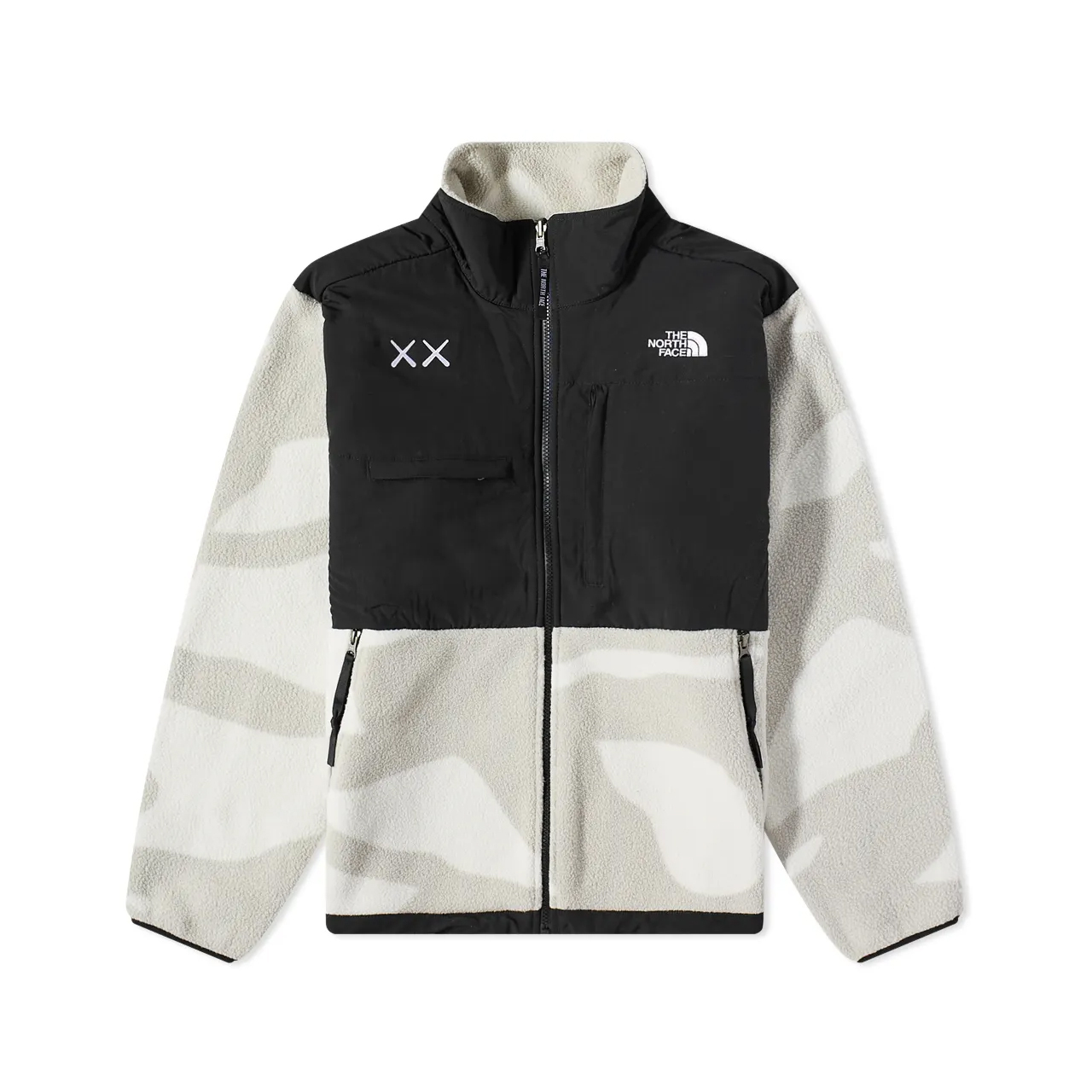 -(B5d04)-THE NORTH FACE X KAWS RETRO 1995 DENALI JACKET BLACK PRINT 抓絨夾克外套 聯名FW22-7WMB 黑色(7H0)/黑白(8K4)