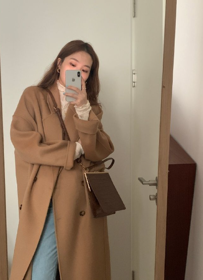 ᴷᴼᴿᴱᴬ 🇰🇷 舒服的學院風寬鬆設計款羊毛大衣