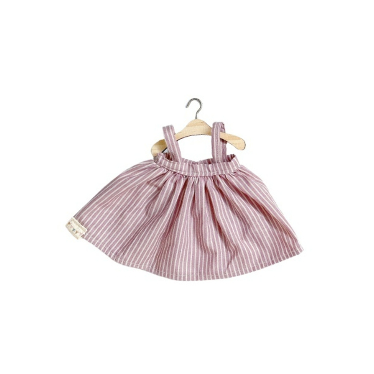 加拿大Huggabeau 手作娃娃衣服 Dress - Purple striped