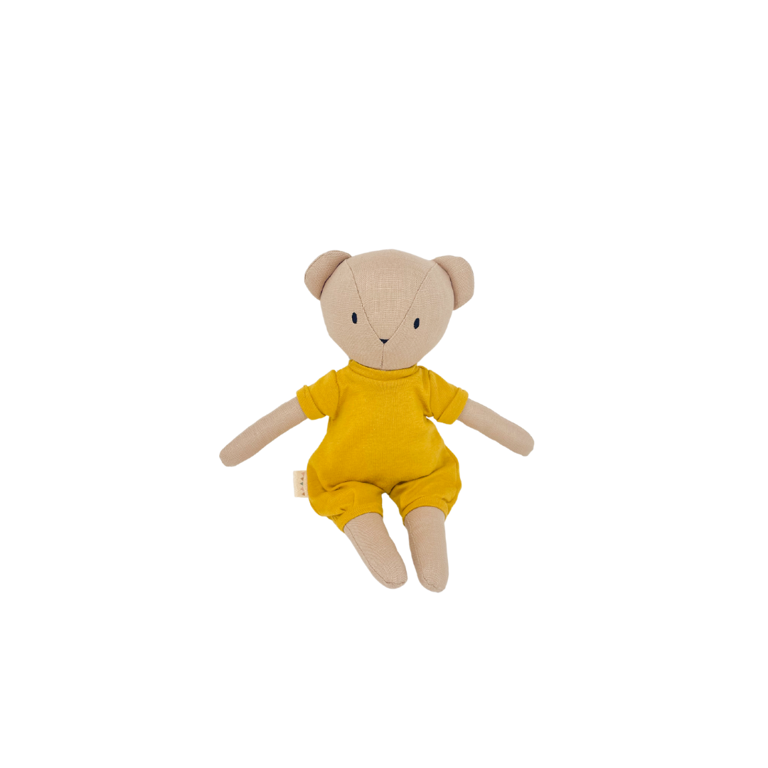 加拿大Huggabeau 手作娃娃衣服 Basic Romper - Mustard