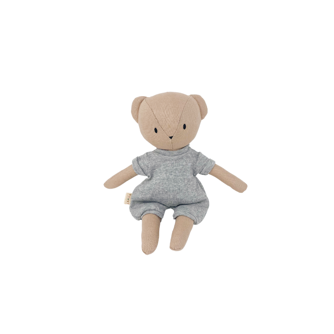 加拿大Huggabeau 手作娃娃衣服 Basic Romper - Grey