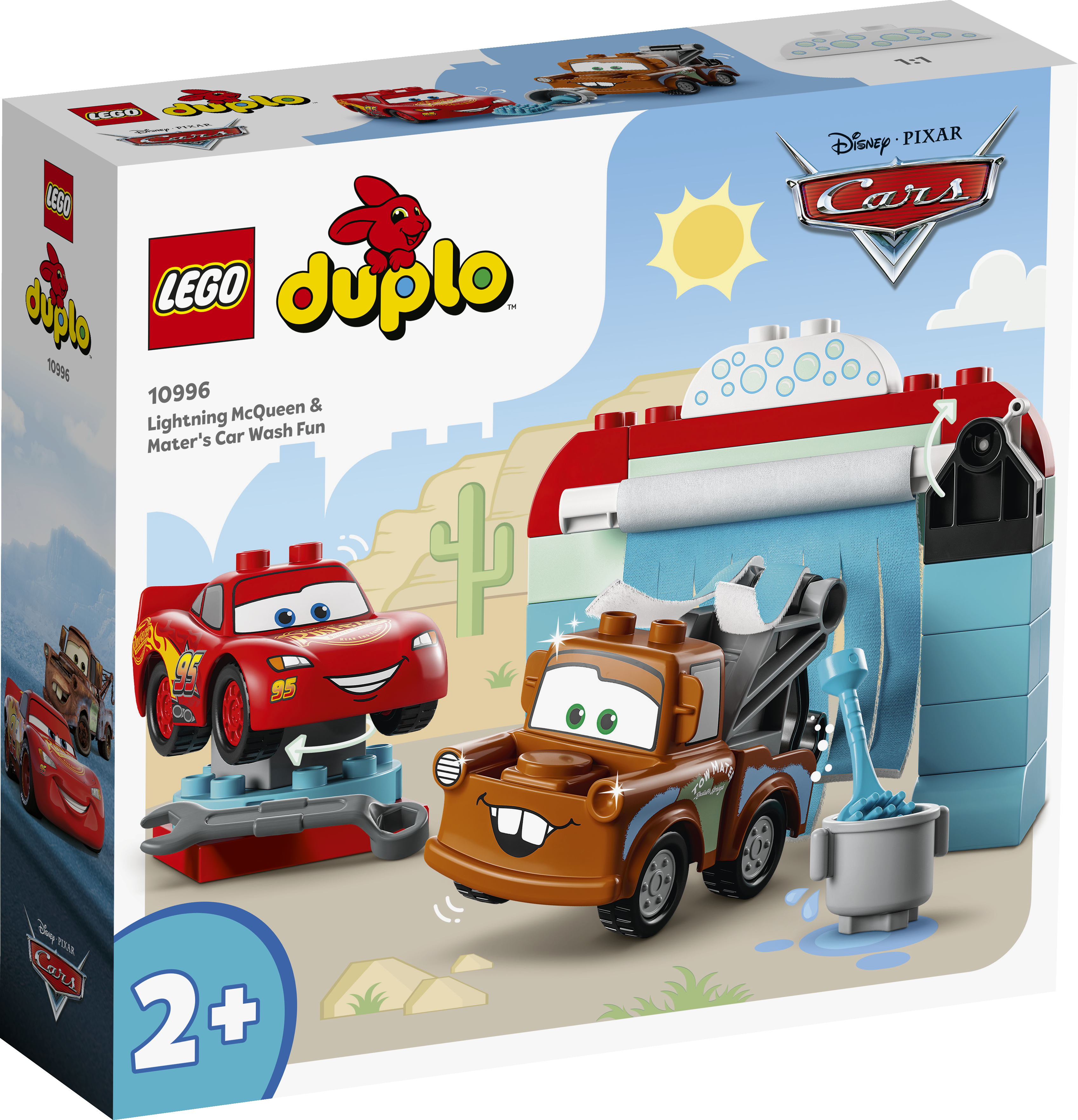 [飛米樂高積木專賣店] LEGO 10996 DUPLO-閃電麥坤&脫線 洗車趣