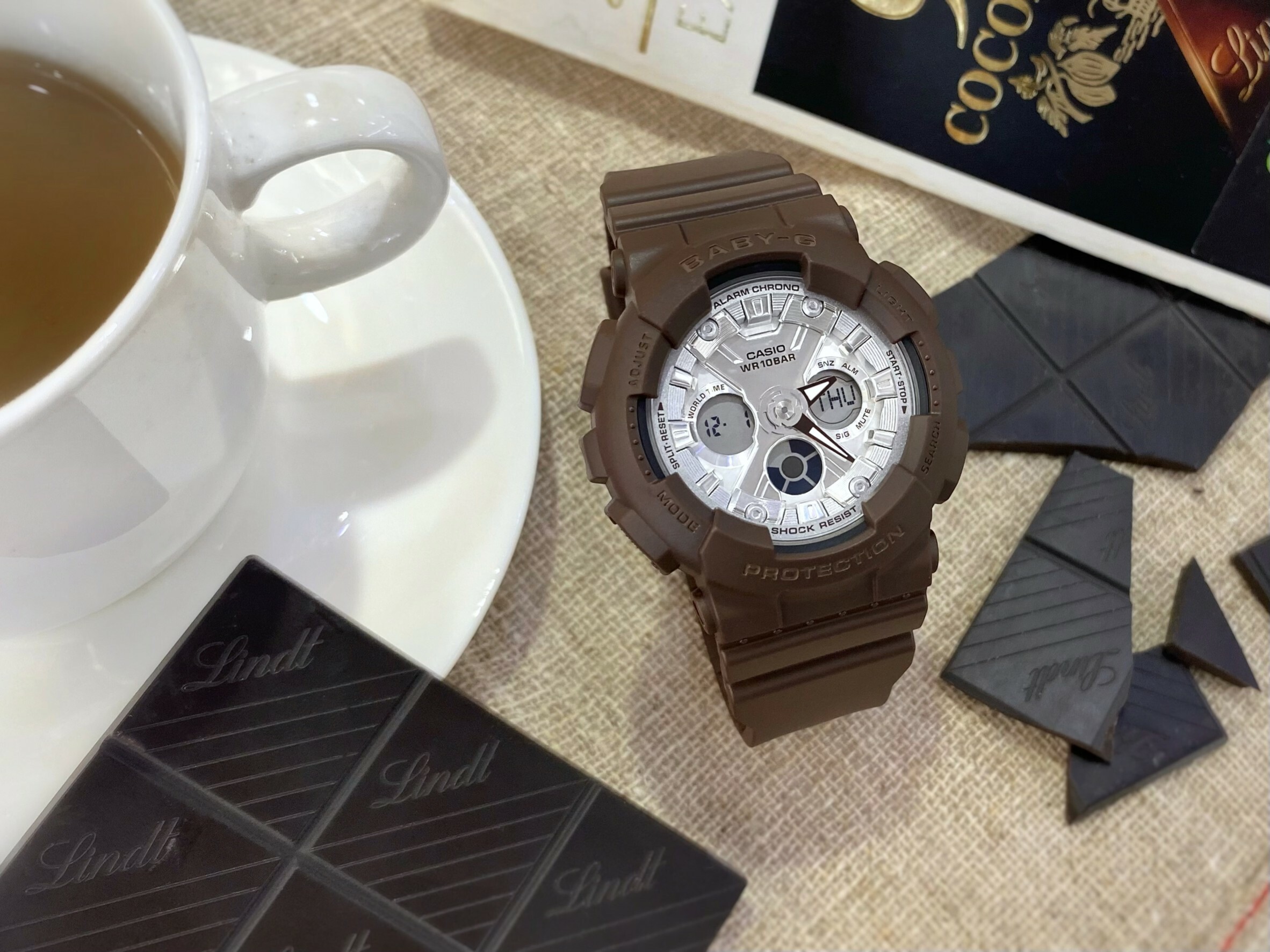 【Baby-G】酷甜黑巧克力雙顯腕錶 BA-130SW-5A 43.3mm  現代鐘錶