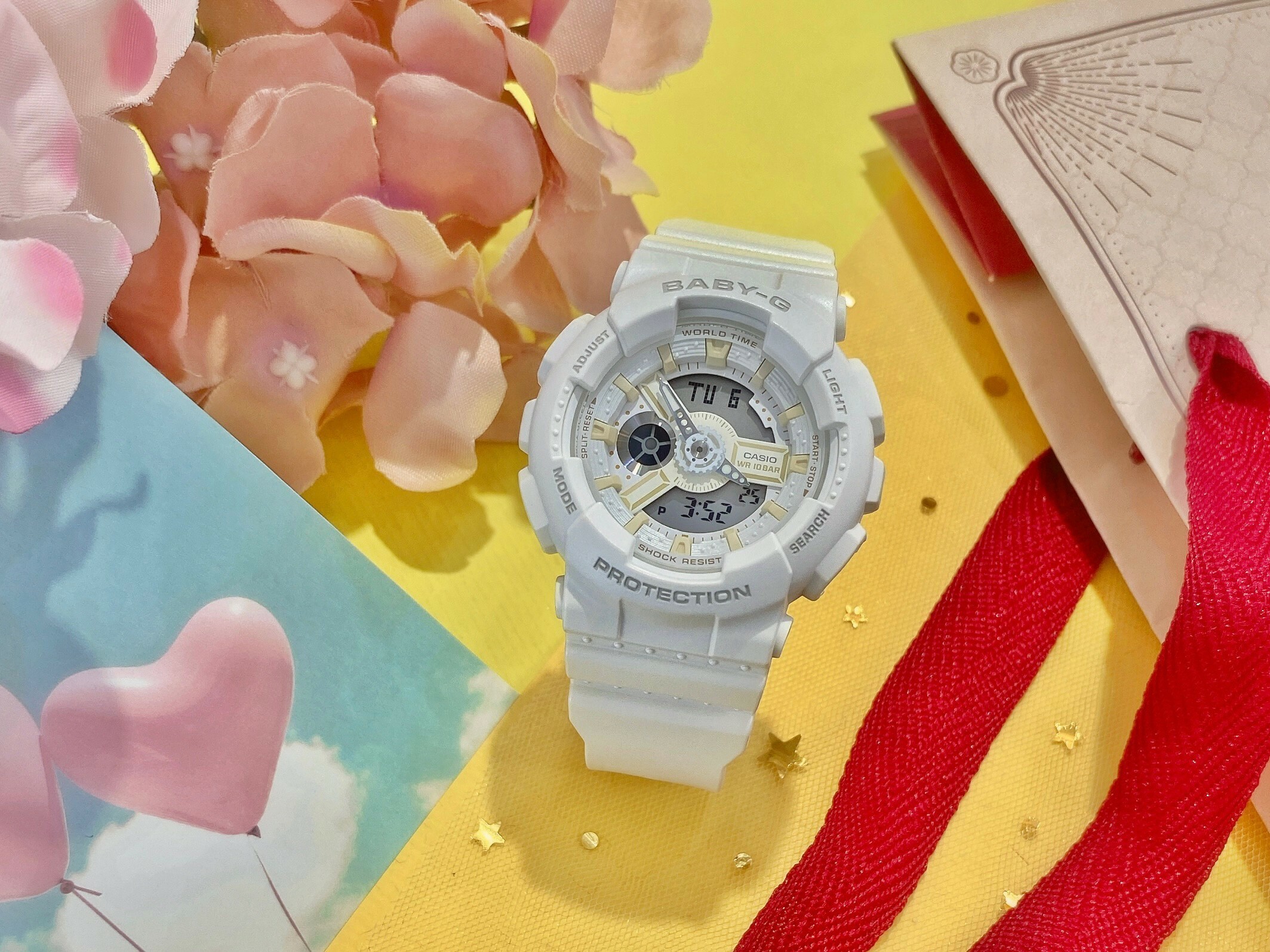 【Baby-G】甜美白巧克力雙顯腕錶 BA-110XSW-7A 43.4mm  現代鐘錶