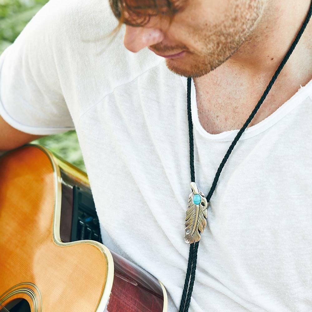 洛城時尚羽毛 保羅領帶/BoloTie/美式領帶－快速出貨