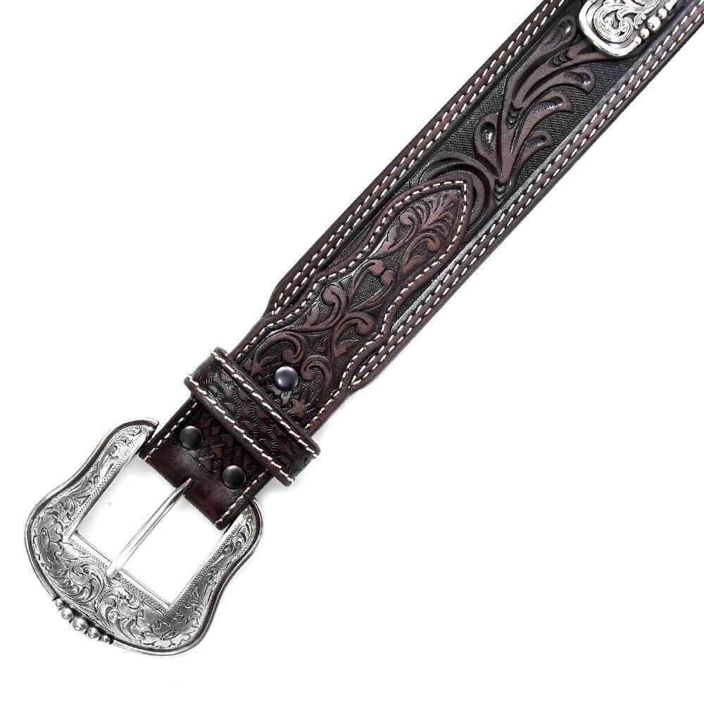 加州Ariat編織紋雕花 潮牌真皮皮帶-免運