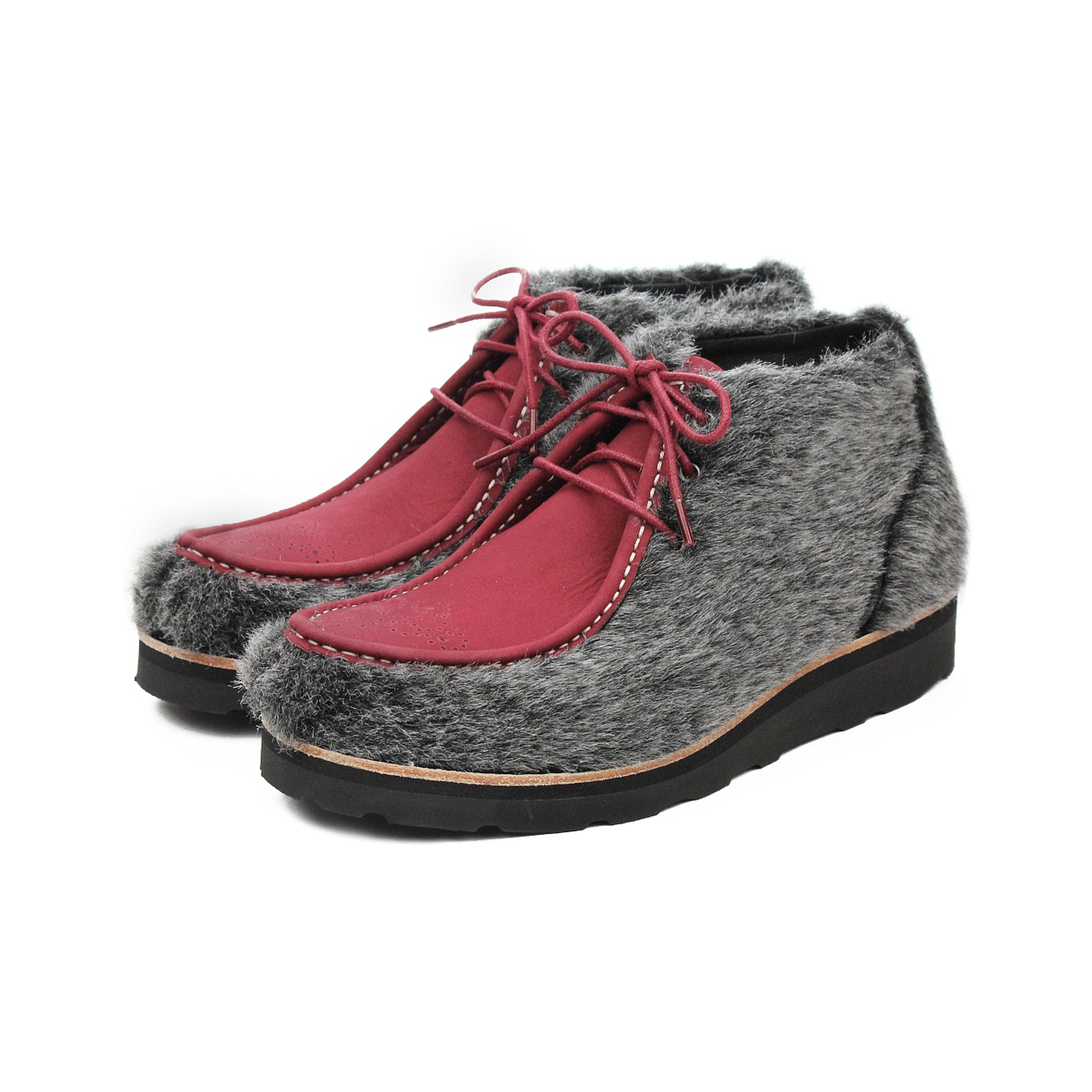 SUNLIGHT M1133 Metallic Fur Leather Boots