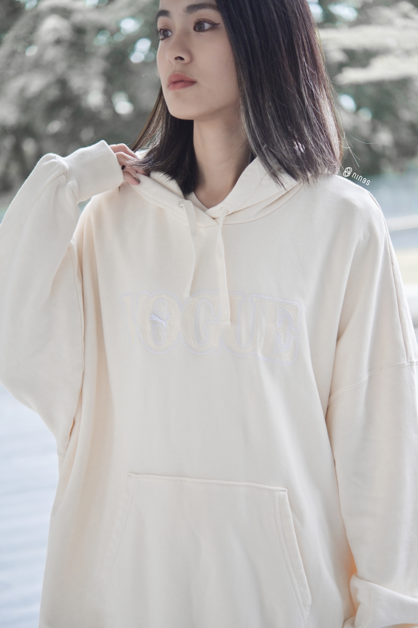 【現貨】PUMA x VOGUE HOODIE 帽踢 米色 53669165