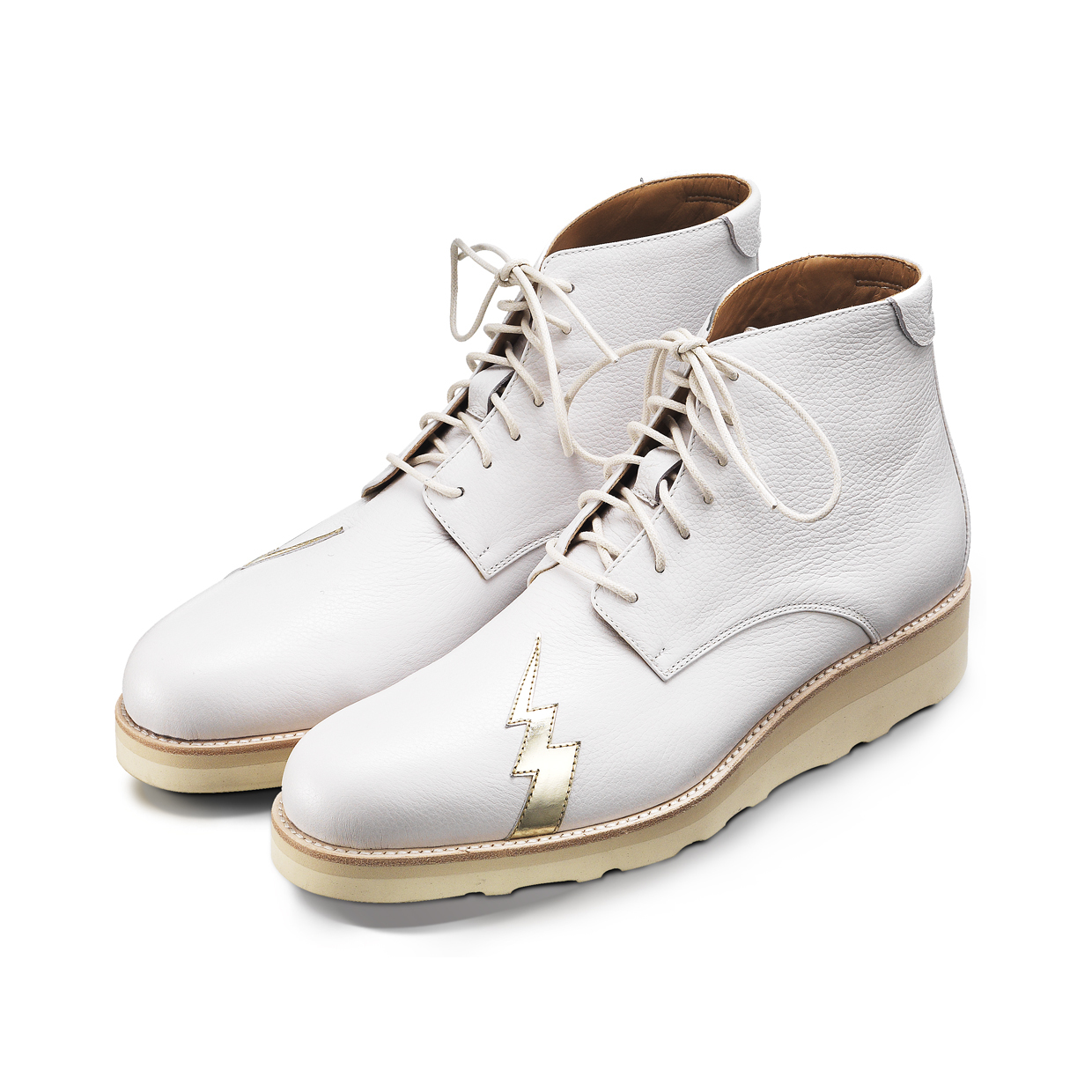 Thundermen M1131 White Leather Boots