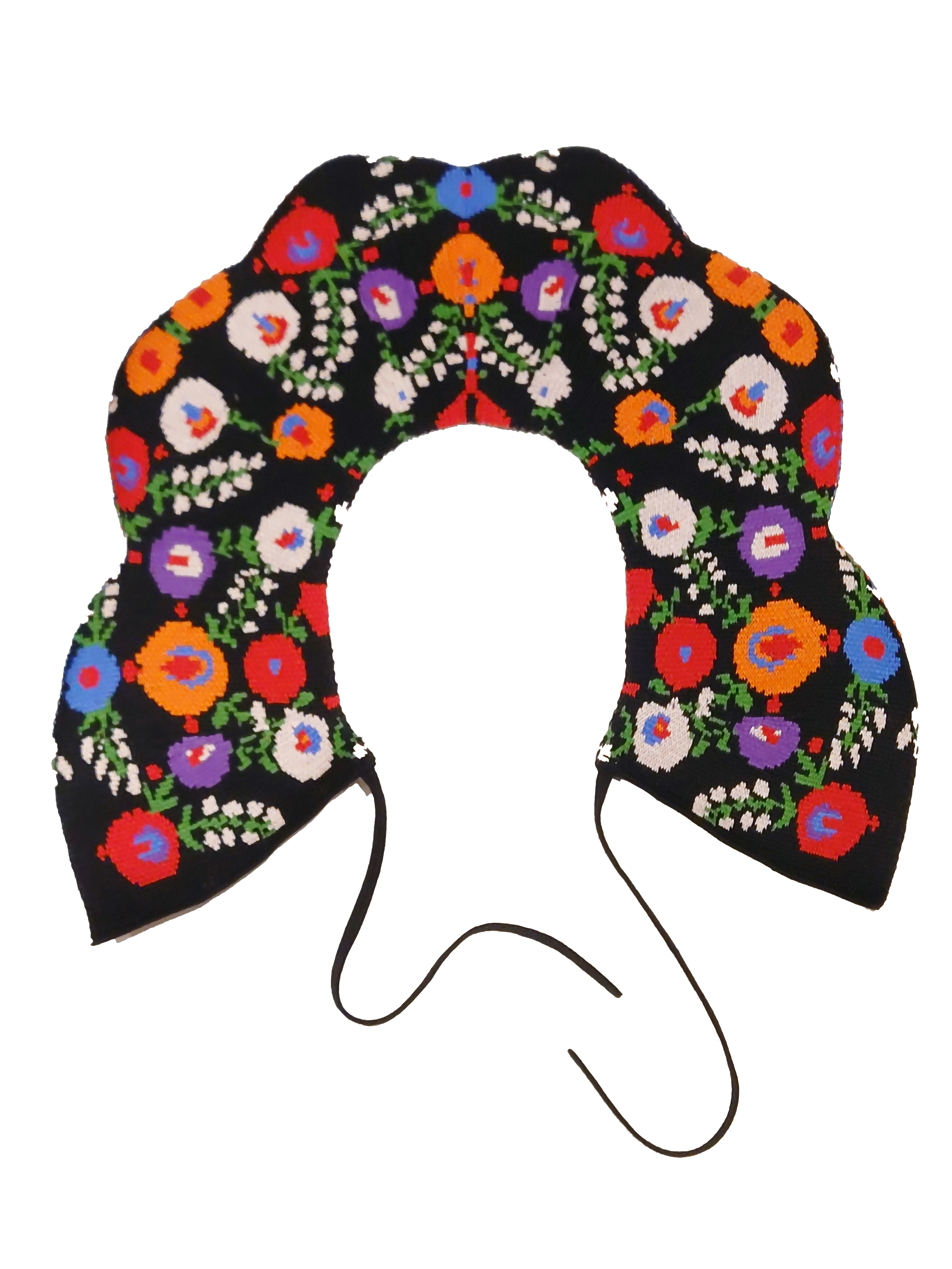 彩色花型圖案裝飾假領