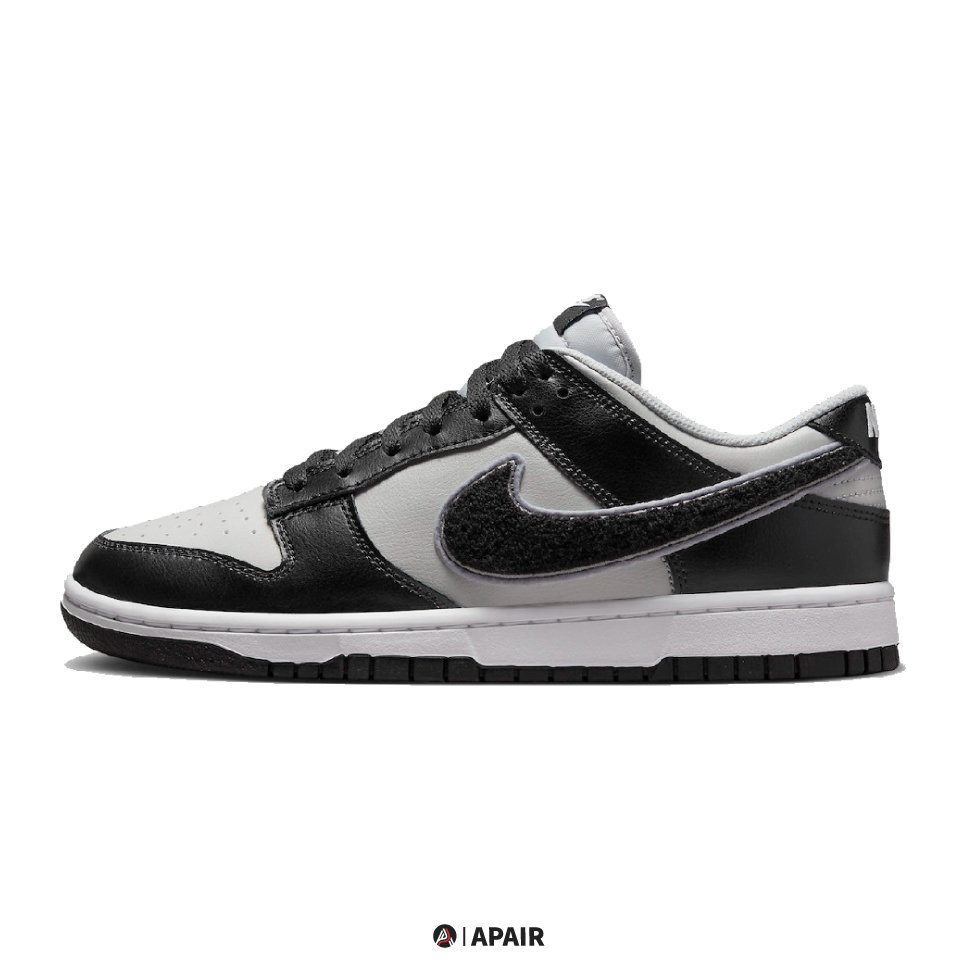 【APAIR】Nike Dunk Low Chenille Swoosh black 黑白 毛絨勾 雪尼爾 熊貓 DQ7683-001