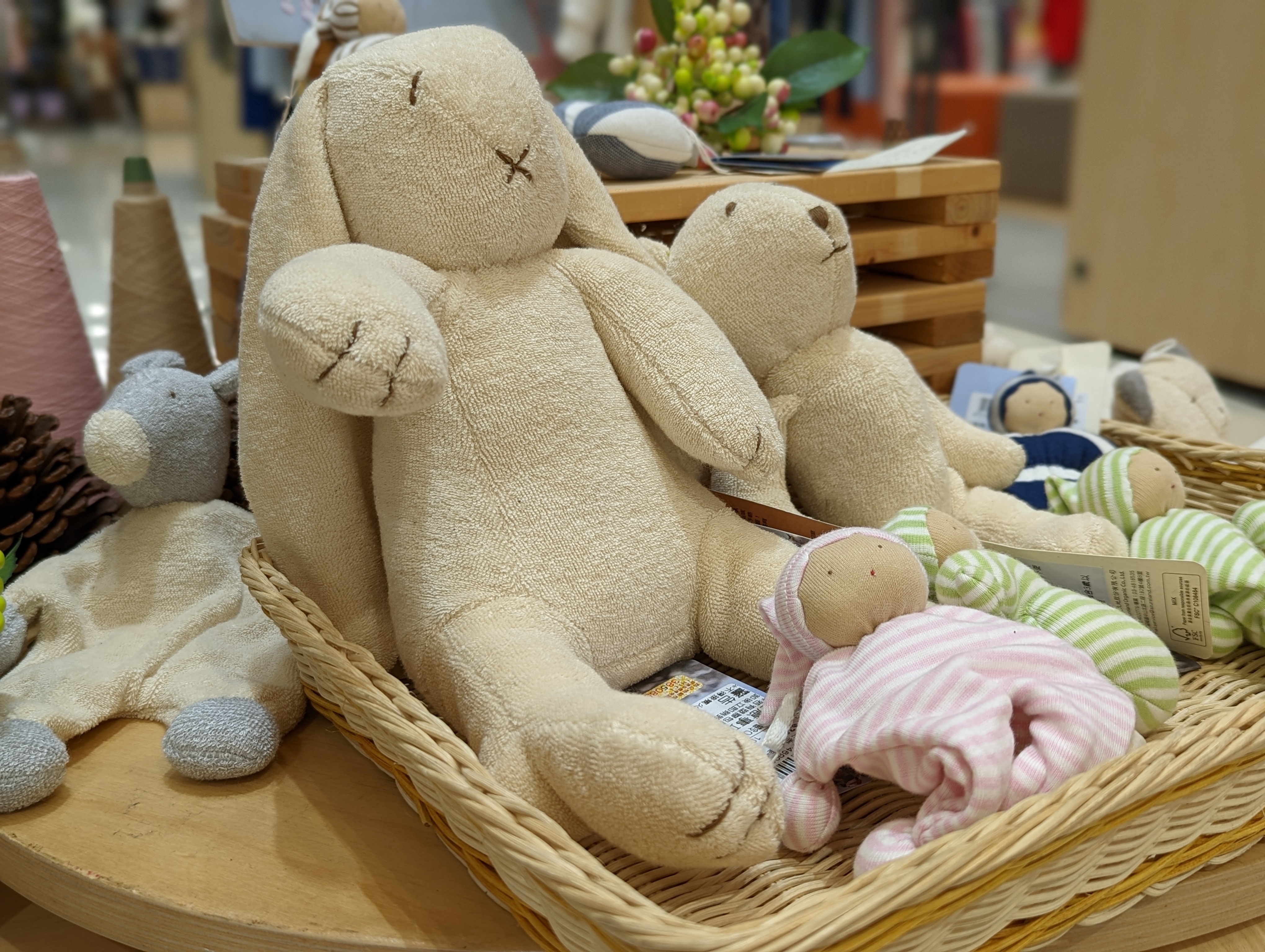 有機埃及棉娃娃兔與熊