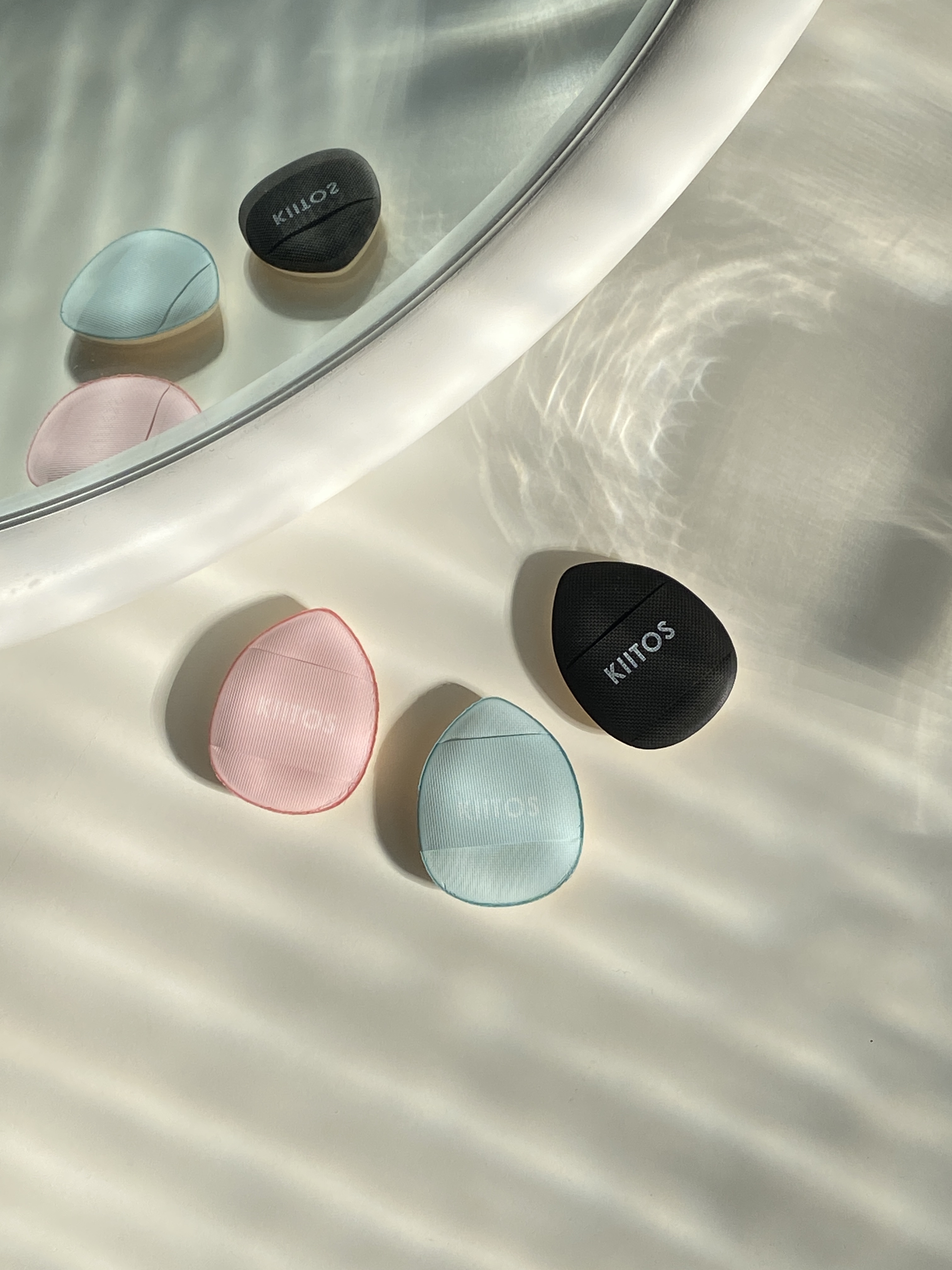 現貨 KIITOS自訂款 乾濕兩用 MINI拇指氣墊粉撲 一組三入