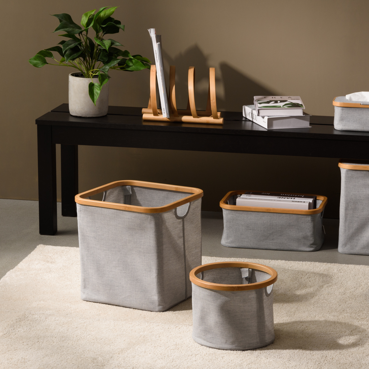 亞麻藍 Frasa 收納籃