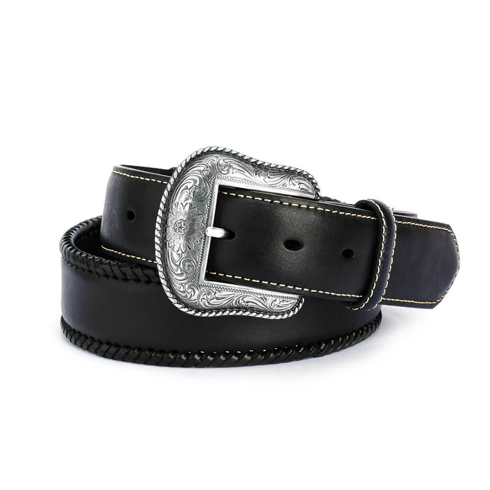 編織紳士唐草紋 潮牌真皮皮帶-快速出貨