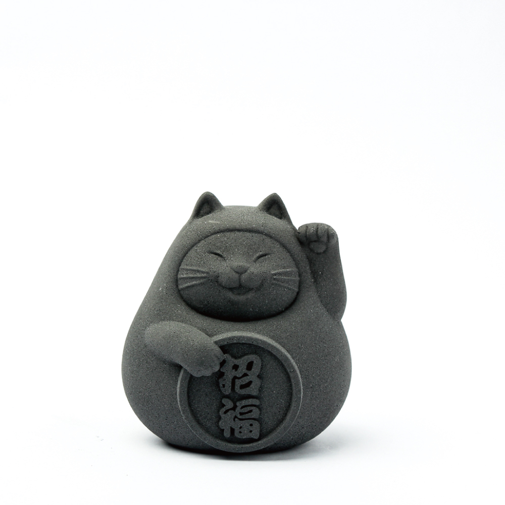 金運招福招財貓擴香石｜台灣樂土水泥＋台灣炭粉製成（★不列入滿額禮／不適用購物金）