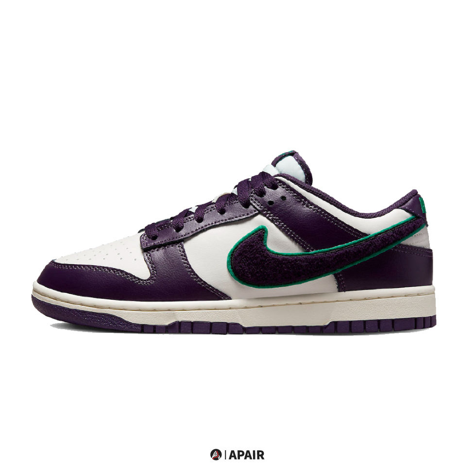 【APAIR】預購 Nike Dunk Low Chenille Swoosh 白紫色 毛絨勾 雪尼爾 DQ7683-100