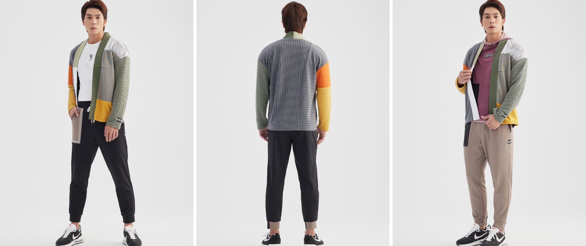 穿著罩衫的男子