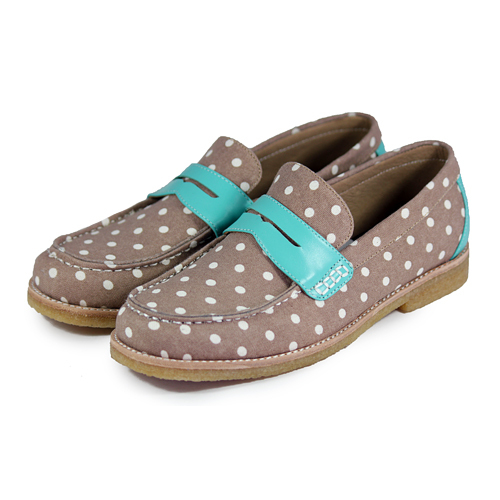 PolkaDot Falling M1108D Cocoa Loafers