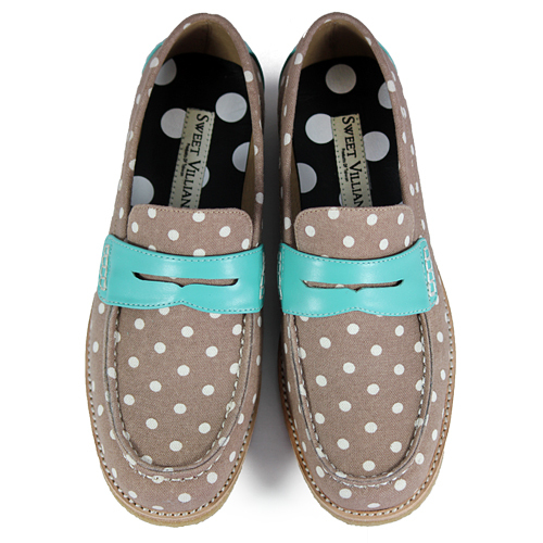 PolkaDot Falling M1108D Cocoa Loafers