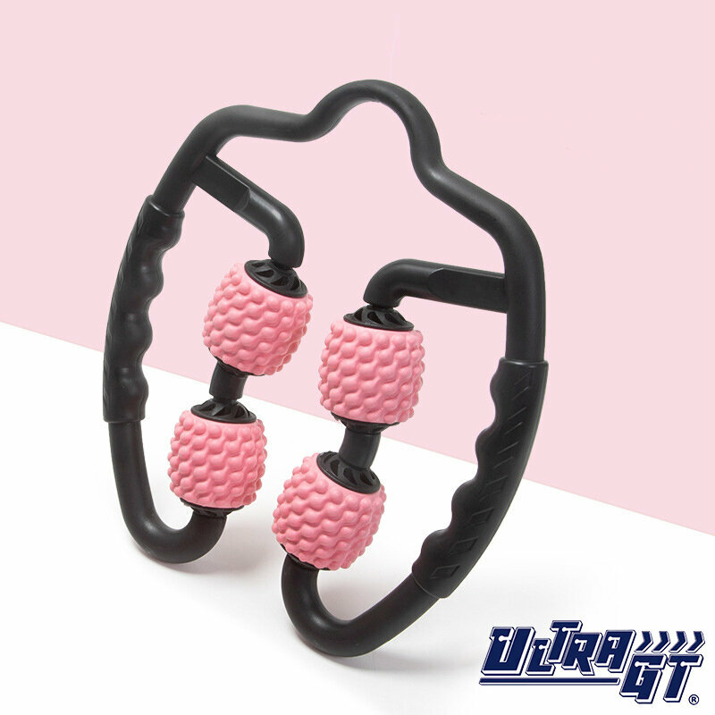 Ultra GT 腿部按摩滾軸肌肉瘦身器( 圓粒) (櫻花粉) 緩解肌肉酸痛,僵硬和緊繃,按摩筋膜深層組織