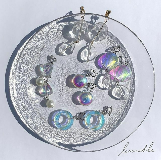 lumifle夾式耳環/透明極光