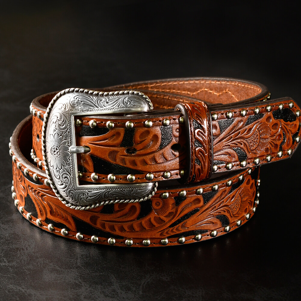西部經典雕花 潮牌真皮皮帶-快速出貨