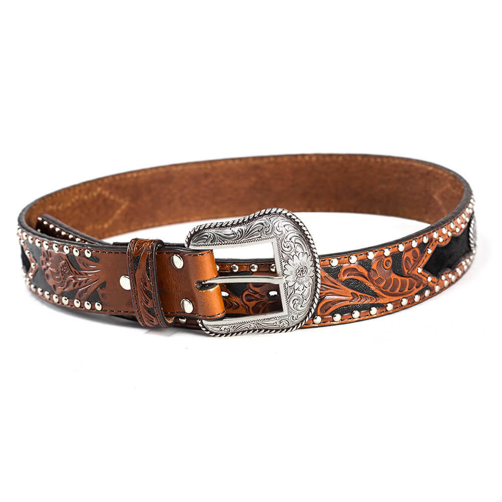 西部經典雕花 潮牌真皮皮帶-快速出貨