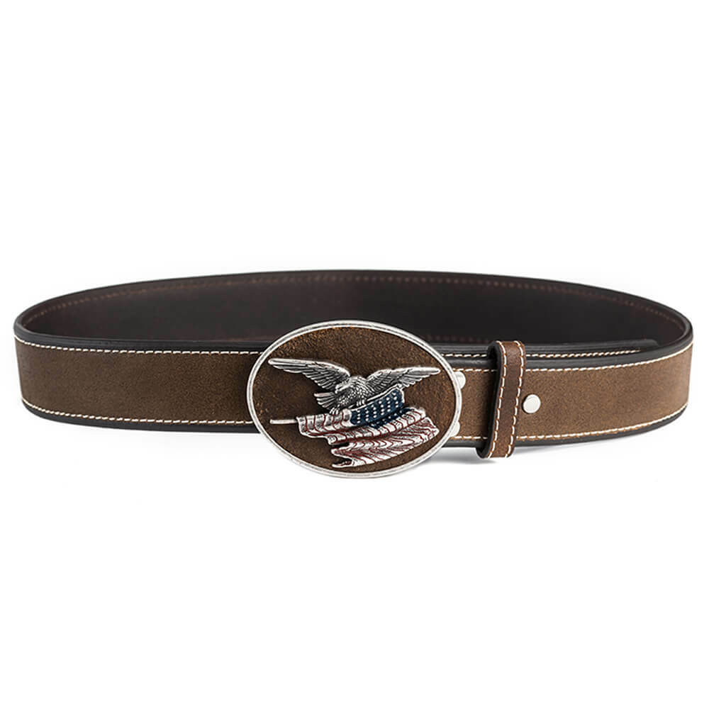 展翅飛翔經典休閒 潮牌真皮皮帶-快速出貨