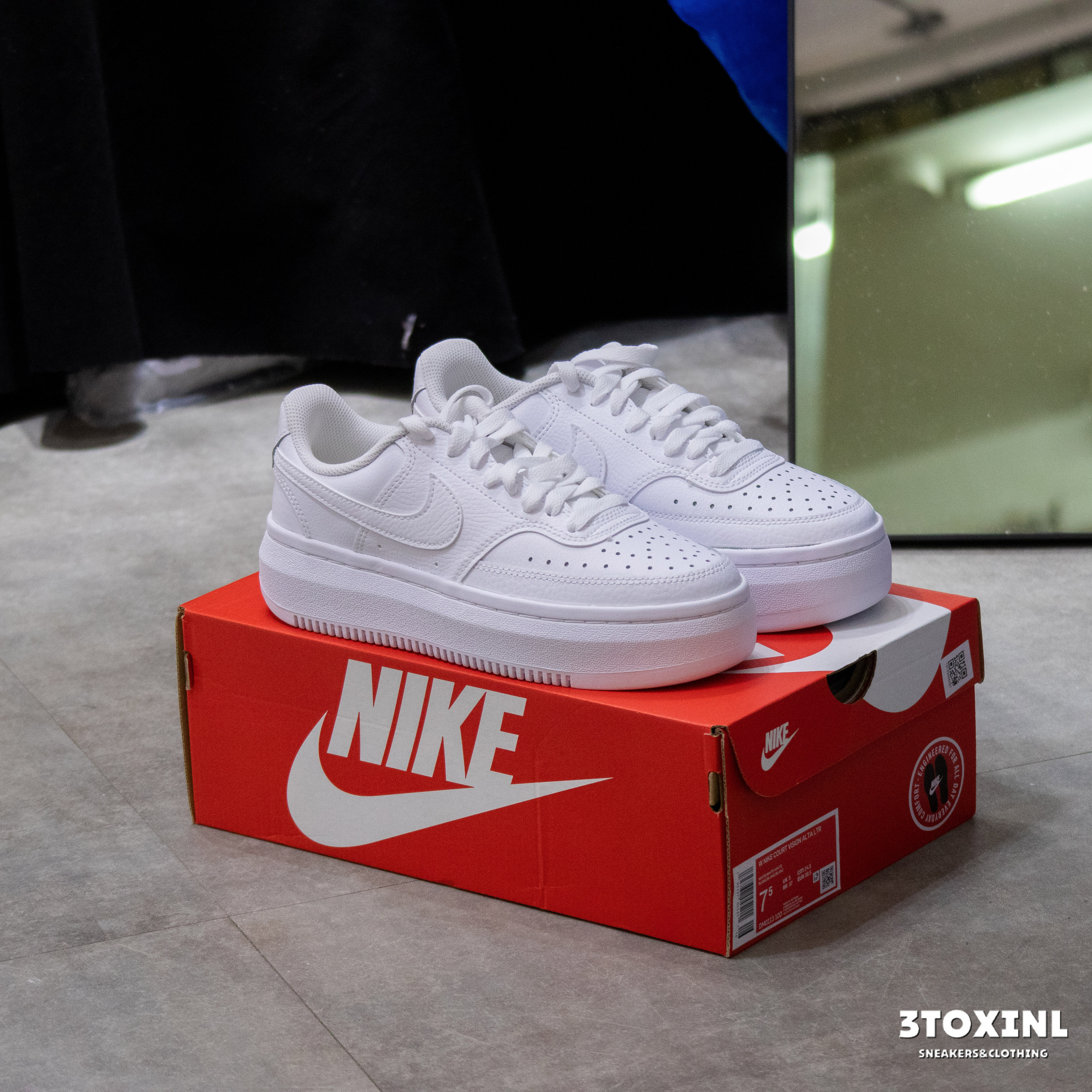 (預訂) Nike Court Vision Alta Low - Triple White (W)