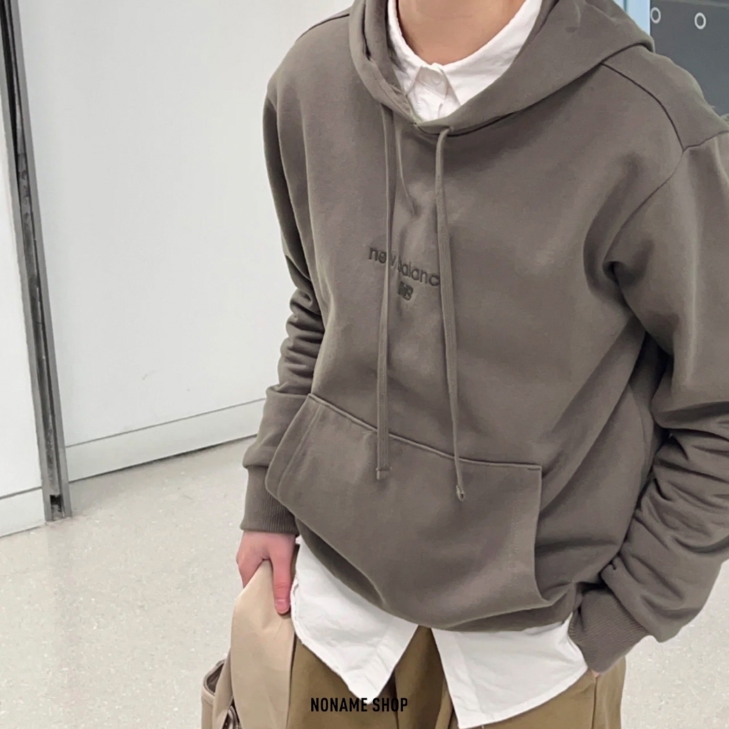 NEW BALANCE NB 刺繡 LOGO HOODIE 帽T 三色 (男款)