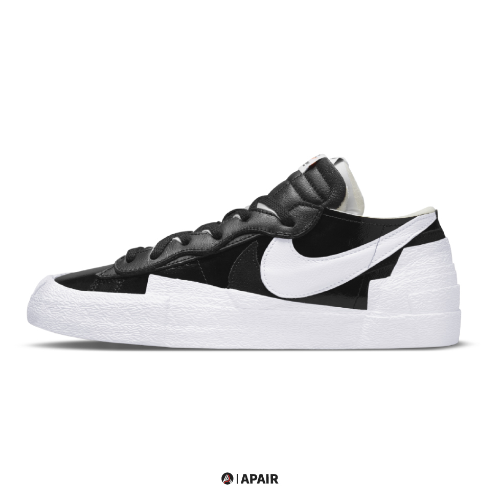 【APAIR】代購 Sacai x Nike Blazer Low Black Patent Leather 漆皮 黑白 解構 DM6443-001
