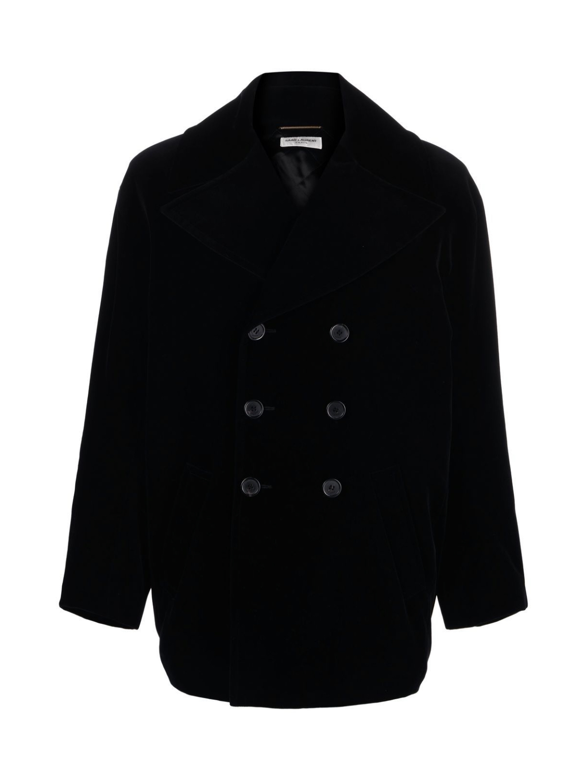 Saint Laurent YSL embroidered peacoat